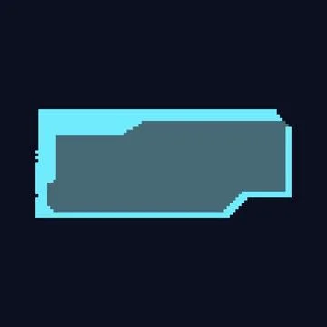 Border hud frame pixel art vector illustration Stock Illustration