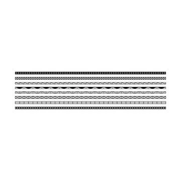 Border icon, divider shape horizontal line vector for decorative vintage do.. Stockillustratie