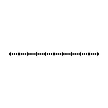 Border icon, rhombus shape divider horizontal line vector for decorative vi.. Illustrazione stock