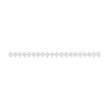 Border icon, rhombus shape divider horizontal line vector for decorative vi.. Illustrazione stock