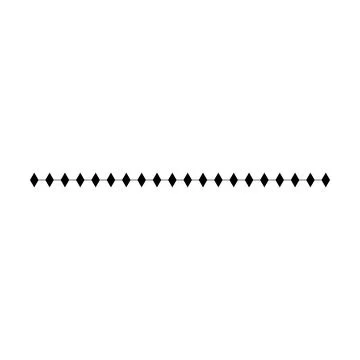Border icon, rhombus shape divider horizontal line vector for decorative vi.. Stock Illustration