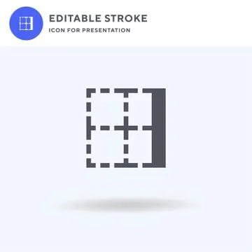 Border icon vector, filled flat sign, solid pictogram isolated on white, logo 库存插图