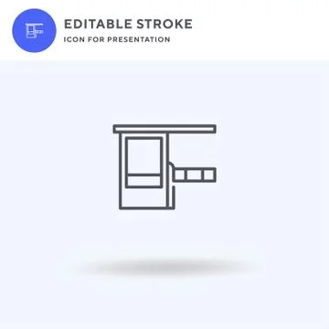 Border icon vector, filled flat sign, solid pictogram isolated on white, logo 库存插图