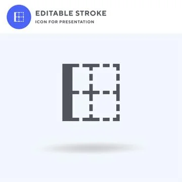 Border icon vector, filled flat sign, solid pictogram isolated on white, logo 库存插图