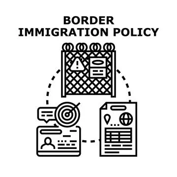 Border immigration policy vector illustration concept Stock Illustration