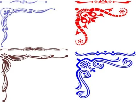 Border Laser cut cnc panel design for metal, wooden room divider. Stock Illustration