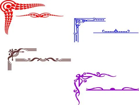 Border Laser cut cnc panel design for metal, wooden room divider. Stock Illustration