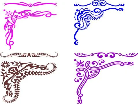 Border Laser cut cnc panel design for metal, wooden room divider. Stock Illustration