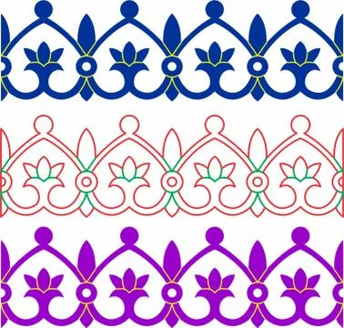 Border Laser cut cnc panel design for metal, wooden room divider. Illustrazione stock