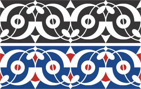 BORDER Laser cut cnc panel design for metal, wooden room divider. Illustrazione stock