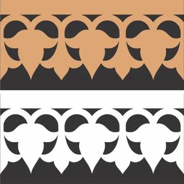 BORDER Laser cut cnc panel design for metal, wooden room divider. Stock Illustration