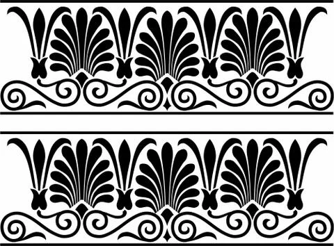 Border Laser cut cnc panel design for metal, wooden room divider. Stock Illustration