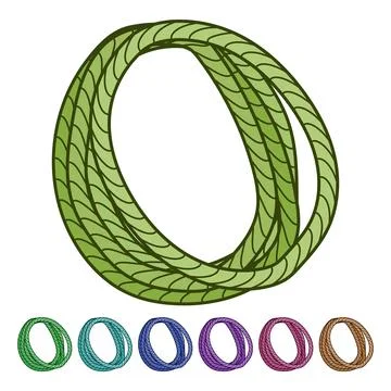 Border lasso cartoon vector graphic Stock Illustration