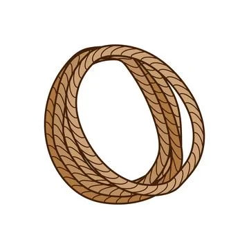 Border lasso cartoon vector illustration Stock Illustration
