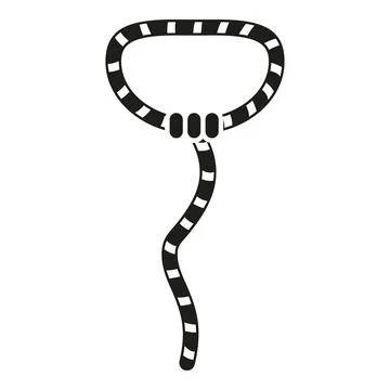 Border lasso icon simple vector. Western rope Stock Illustration