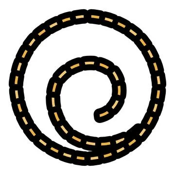 Border lasso icon vector flat Stock Illustration