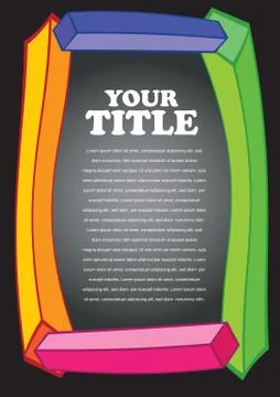 Border layout of solid blocks Stock Illustration