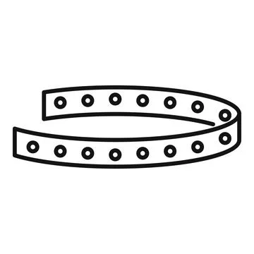 Border led strip icon outline . Diode light Stock Illustration