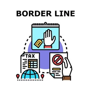 Border line concept vector illustration Stock Illustration