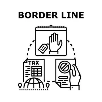 Border line concept vector illustration Stock Illustration