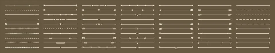 Border line design elements. Vintage line elements. Decorative drawing badg.. Stock Illustration