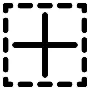 Border line icon vector illustration isolated on white background Stock Illustration