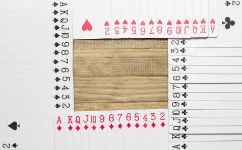 Border made of playing card Stock Photos