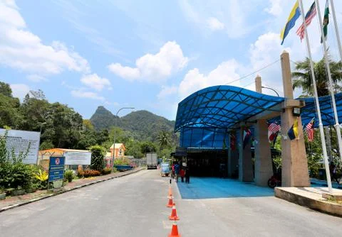 Border with malaysia Stock Photos
