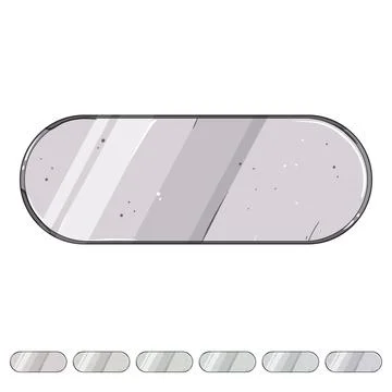 Border metal game button cartoon vector graphic イラスト素材