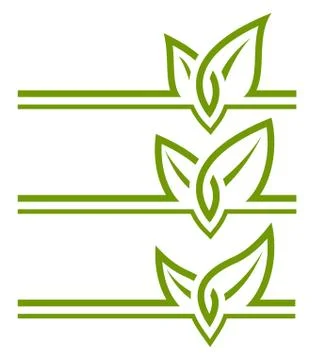 Border with ornamental leaf Stock Illustration