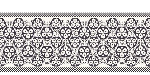 Border pattern hand drawn ornamental azulejo mosaic background. Geometric Stock Photos