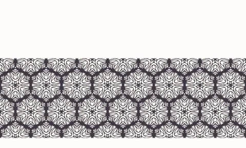 Border pattern hand drawn ornamental azulejo mosaic background. Geometric Stock Photos