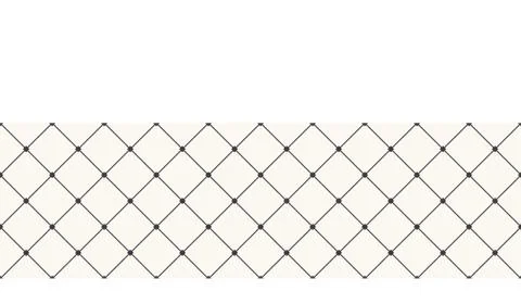 Border pattern hand drawn trellis background. Geometric monochrome fence grid Stock Photos