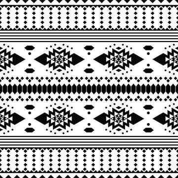 Border pattern with Native American style. Stock Illustration