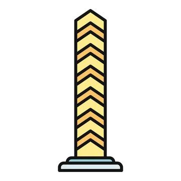 Border post icon marking a national boundary 스톡 일러스트