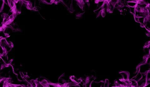Border from purple smoke. Misty effect for film , text or space Stock Illustration