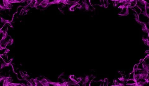 Border from purple smoke. Misty effect for film , text or space Stock Illustration