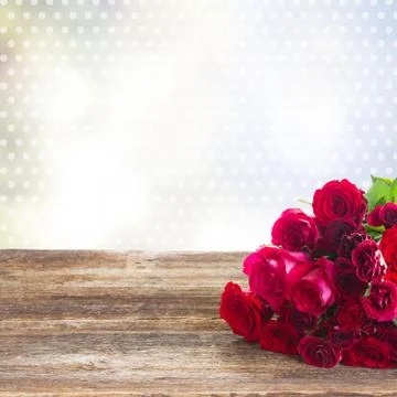 Border of red roses 스톡 사진
