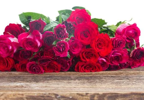 Border of red roses 스톡 사진