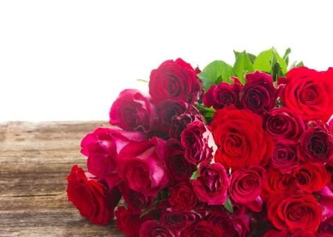 Border of red roses 스톡 사진