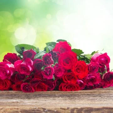 Border of red roses 스톡 사진