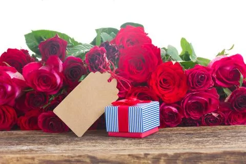 Border of red roses 스톡 사진
