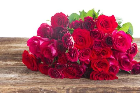 Border of red roses 스톡 사진