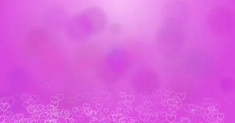 Border of romantic glittering flying hearts on pink background Stock Footage 160646605