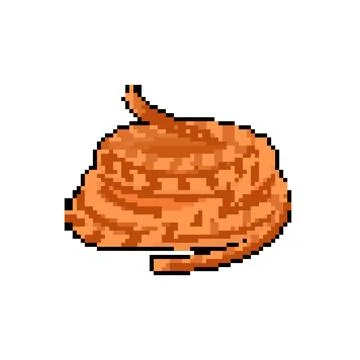 Border rope pixel art vector illustration Illustrazione stock