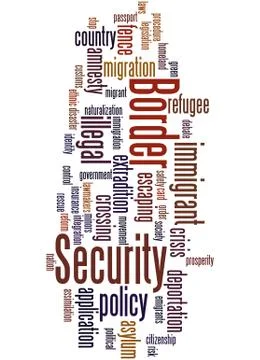 Border Security, word cloud concept Stock Illustration
