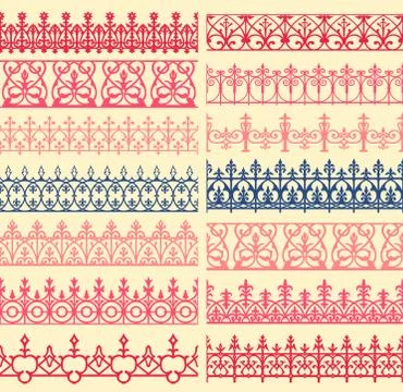 Border set Stock Illustration