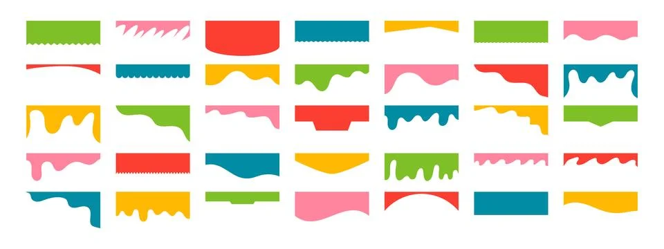 Border shape and separator for website design. Isolated vector template for w Stock Illustration