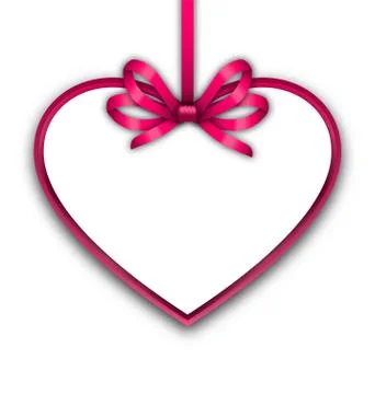 Border shape form Heart from ribbon Valentine day Stockillustratie