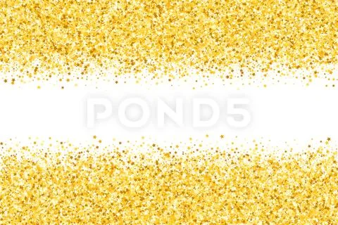 Border with shimmer stars. Golden frame: Royalty Free #82146794